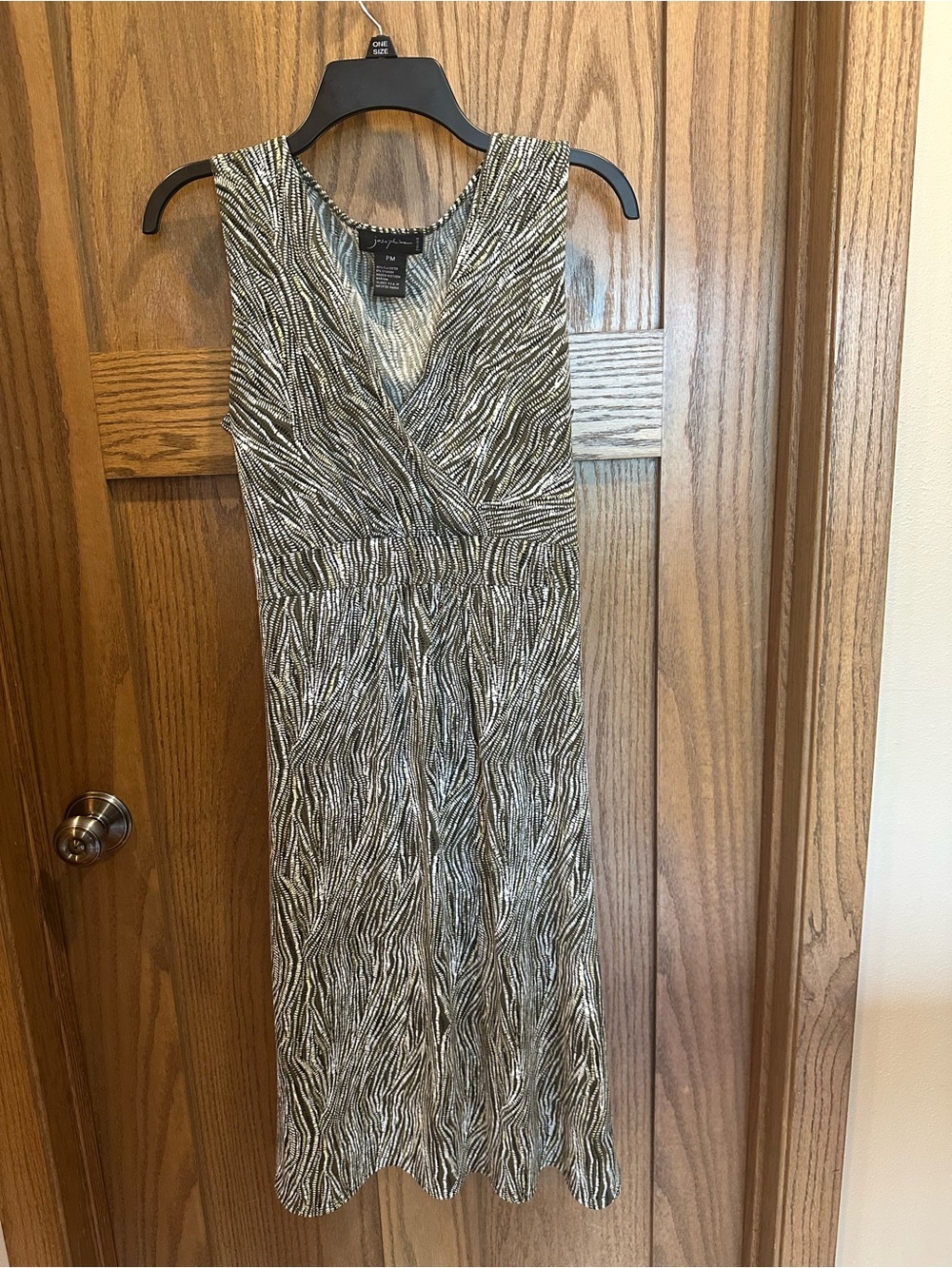 Josephine Stretch Sleeveless Wrap Bodice V-Neck Midi Dress PM